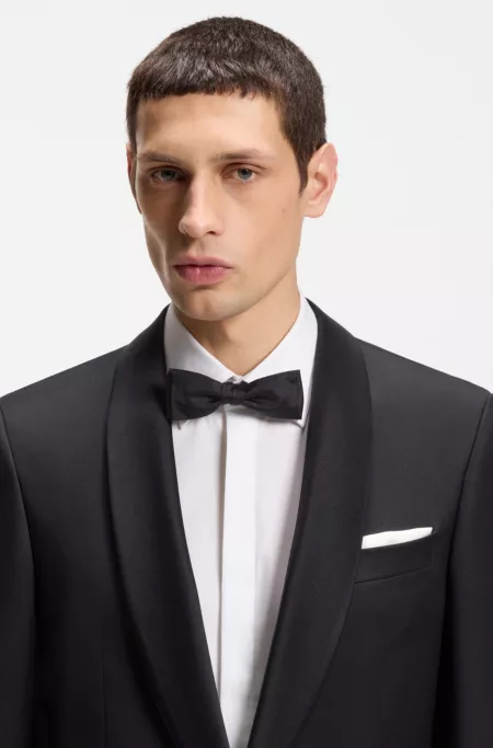 Silk-jacquard bow tie made in Italy