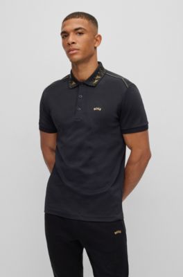 hugo boss black and gold polo