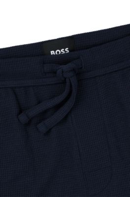  Pajama shorts with embroidered logo, Dark Blue
