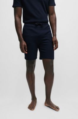  Pajama shorts with embroidered logo, Dark Blue