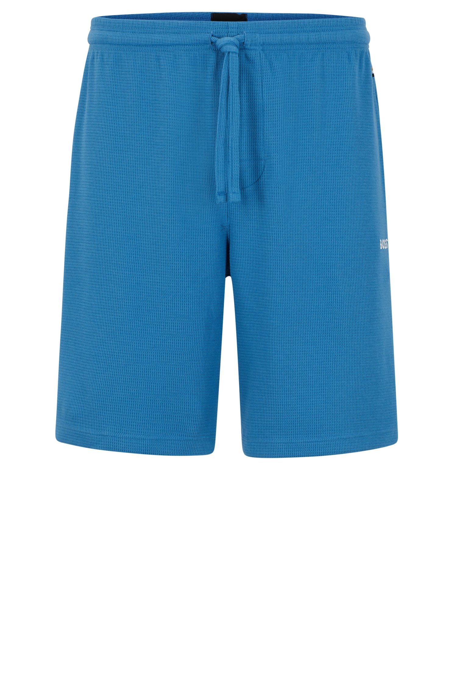 Shorts de pijama con estructura rejilla y logo bordado