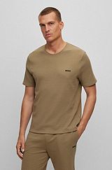 Pajama T-shirt with embroidered logo, Light Green