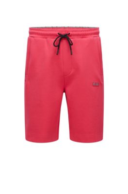 BOSS - Cotton-blend regular-fit multicolored shorts with logo