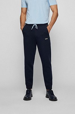 BOSS - Regular-fit tracksuit bottoms with multi-colored logos