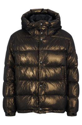 HUGO - Regular-fit parka jacket with signature details