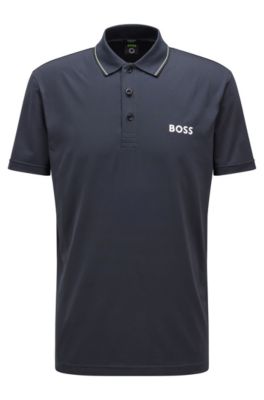 BOSS - Logo polo shirt in performance-stretch jersey