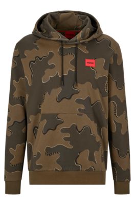 BOSS - BOSS & NBA cotton-terry hoodie with camouflage pattern