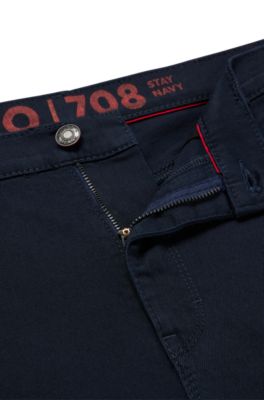 Vaqueros slim fit en c&oacute;modo denim el&aacute;stico, Azul oscuro