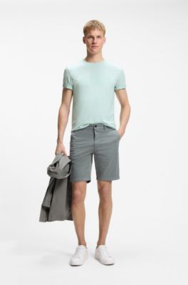 Cotton-jersey T-shirt with large logo print, Turquoise