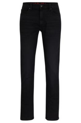 Hugo Boss Extra-slim-fit Jeans In Black Comfort-stretch Denim In Black