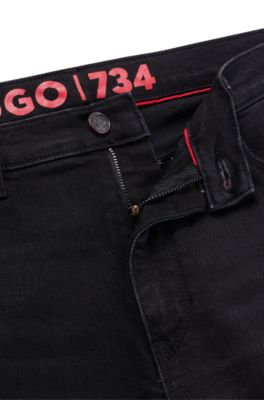 Vaqueros extra slim fit de denim el&aacute;stico negro de gran comodidad, Negro