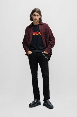 Vaqueros extra slim fit de denim el&aacute;stico negro de gran comodidad, Negro