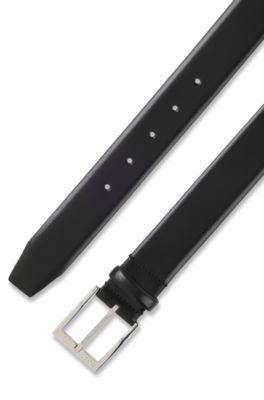 Cintur&oacute;n fabricado en Italia con hebilla de la marca, Negro