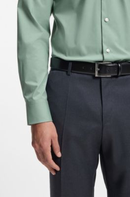 Cintur&oacute;n fabricado en Italia con hebilla de la marca, Negro