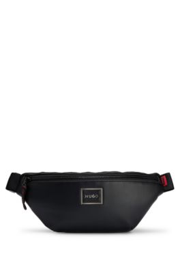 HUGO - Faux-leather belt bag with framed logo