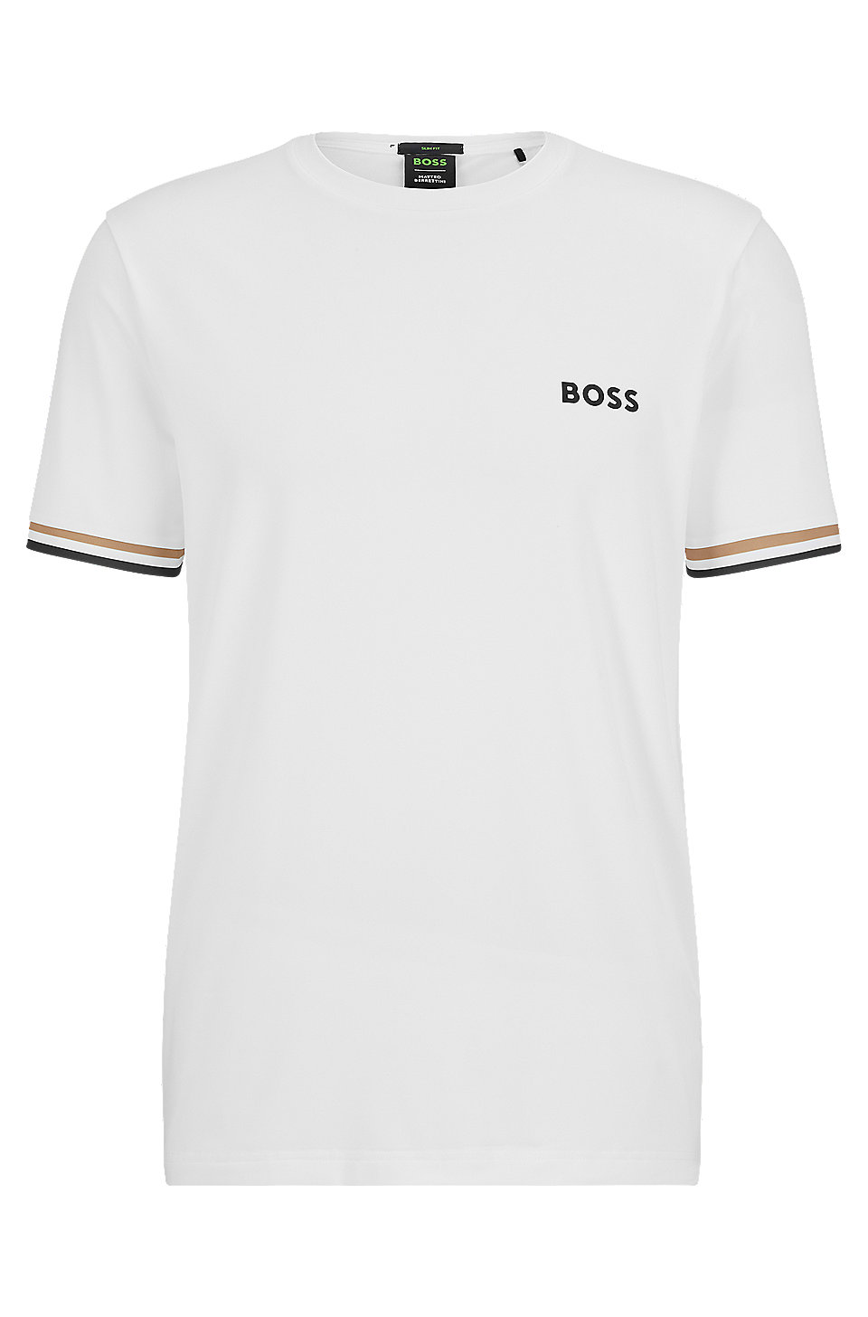BOSS - BOSS x Matteo Berrettini logo crew-neck T-shirt with signature ...