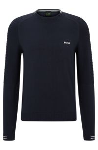 BOSS - Regular-fit sweater with logo and tipping