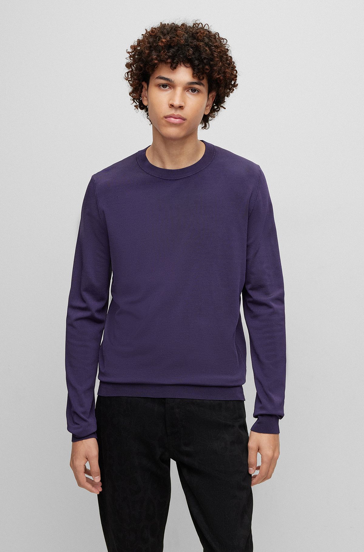 Sweaters and Cardigans Men in by Purple | BOSS HUGO