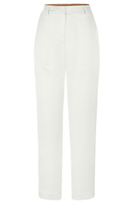 Hugo boss white clearance trousers