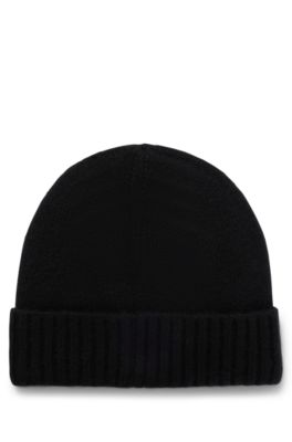 black metal beanie