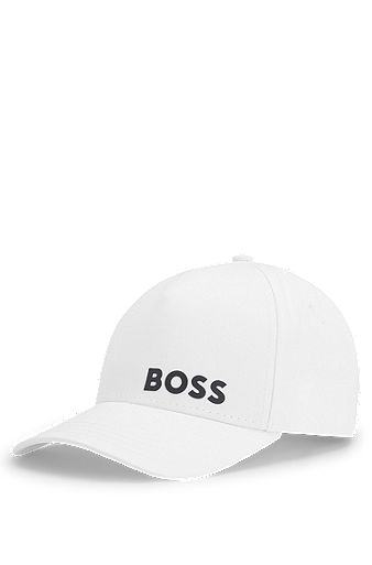 Cotton-twill cap with mixed logos, White