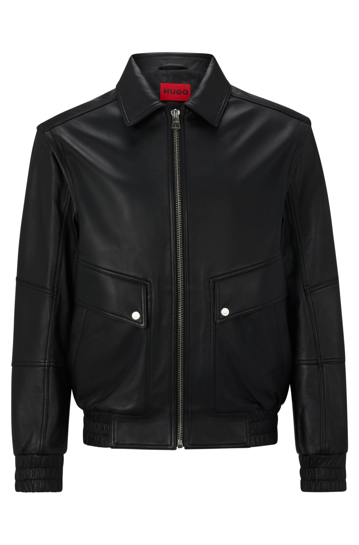 Orange Black Lamb Leather Jacket Size 36R Medium / | www.theconservative.online