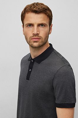 BOSS - Mercerised-cotton polo shirt in a slim fit