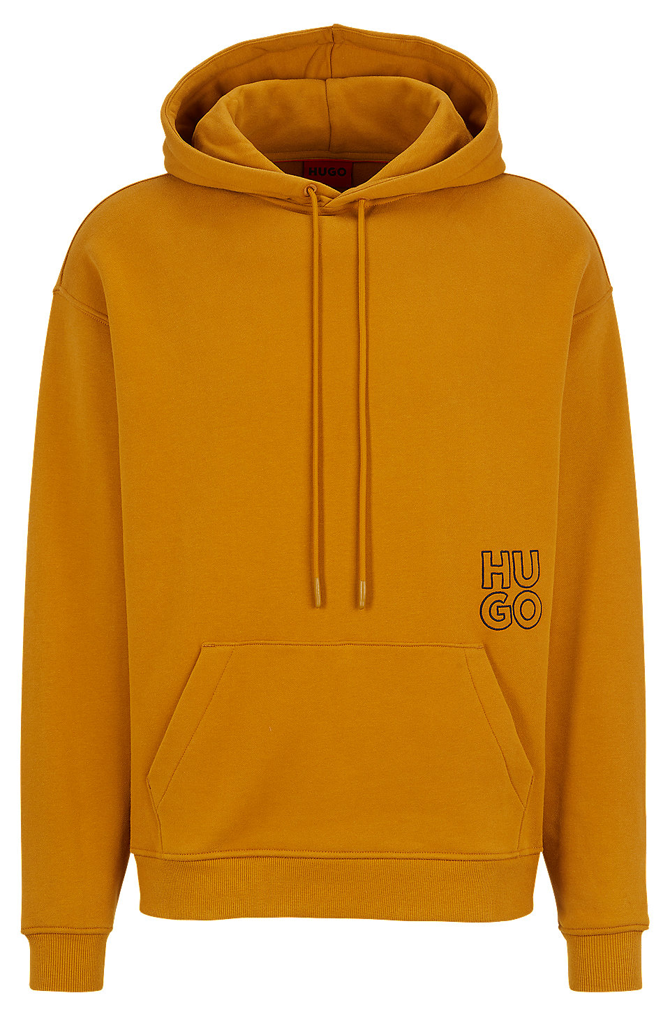 HUGO - Relaxed-fit hoodie in cotton with stacked logo