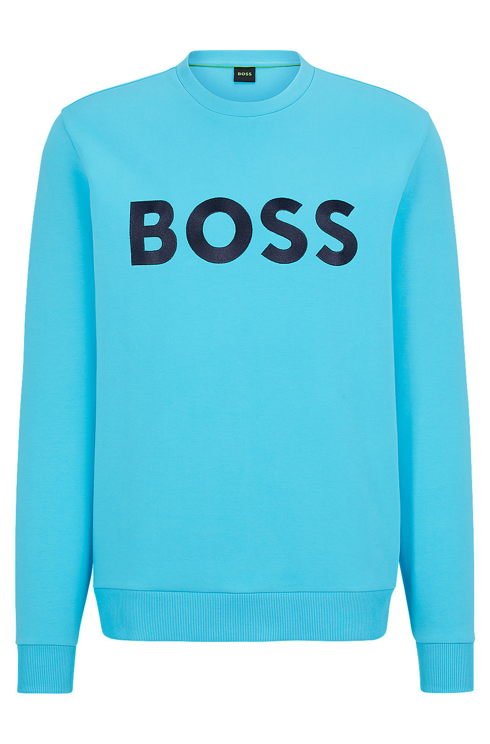 BOSS - Cotton-blend relaxed-fit sweatshirt with contrast logo
