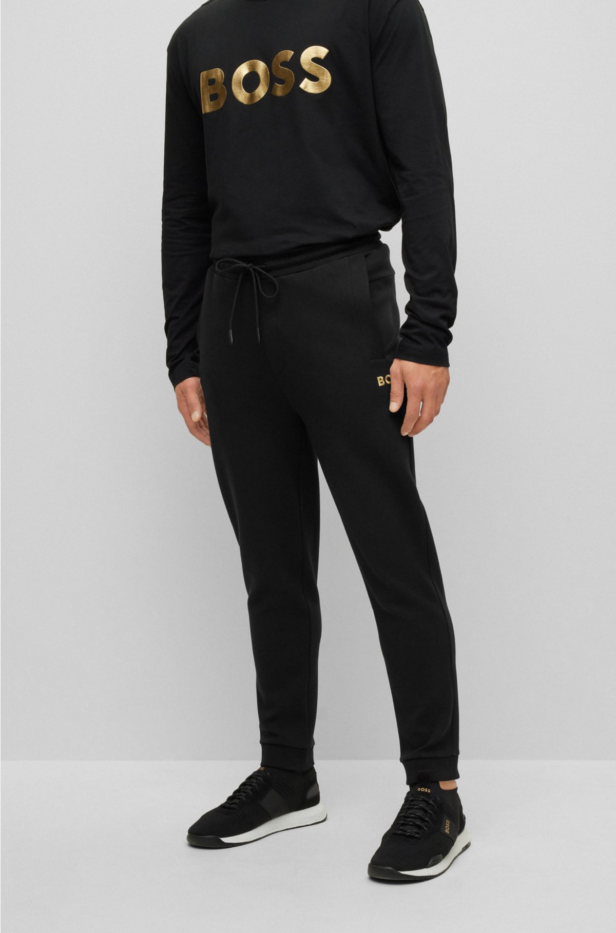 - tracksuit bottoms with metallic