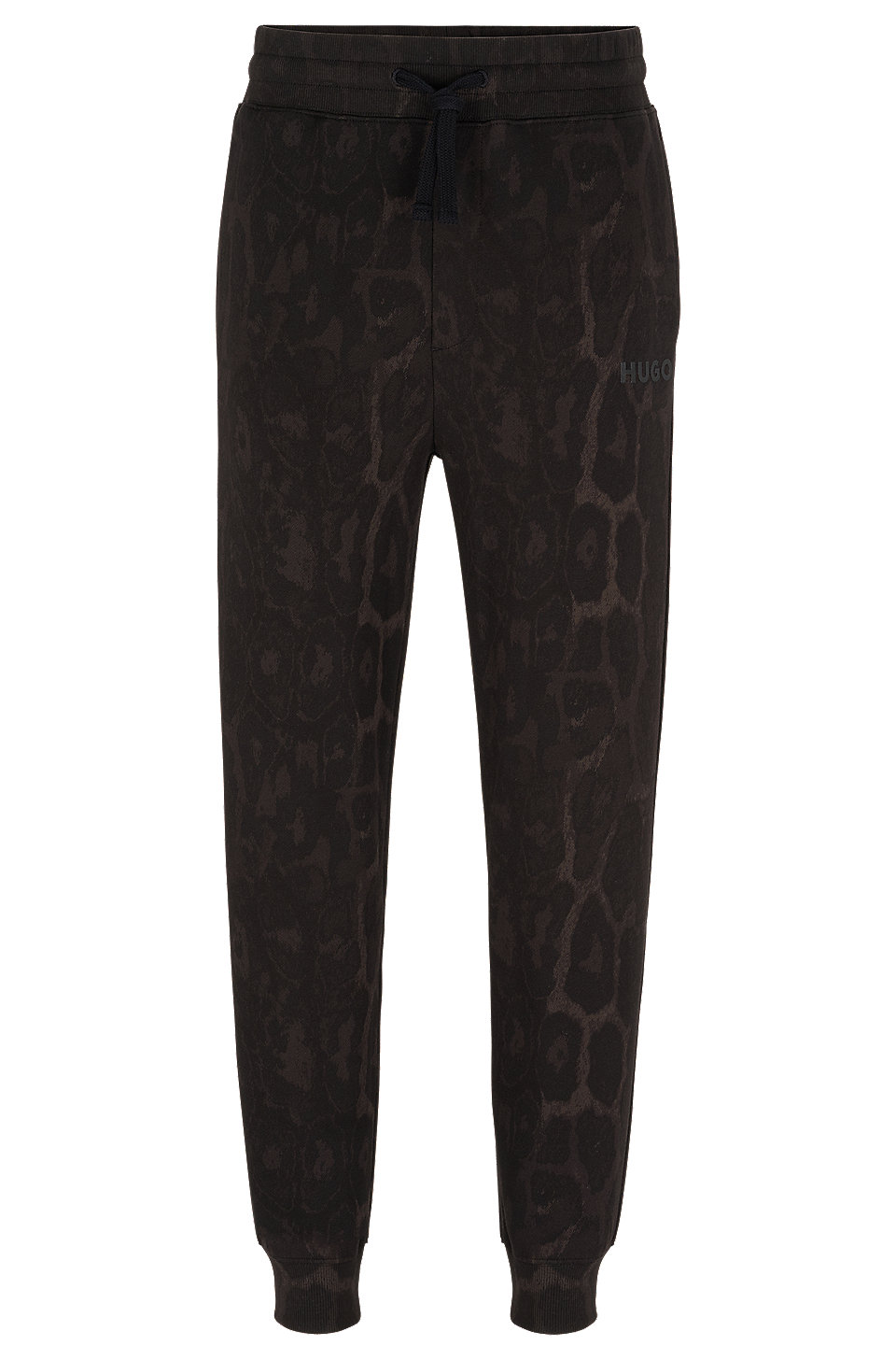 HUGO - Jaglion-pattern tracksuit bottoms in French-terry cotton
