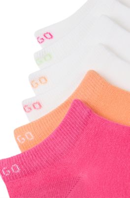 Six-pack of cotton-blend socks in an ankle length, Patterned