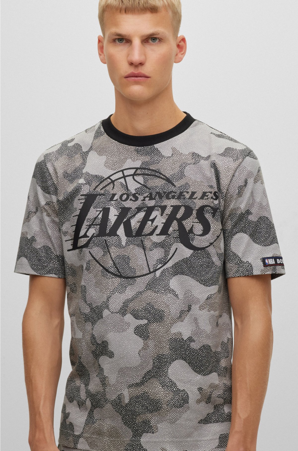 BOSS by HUGO BOSS Nba Los Angeles Lakers Relaxed-fit Sweatshirt in Gray for  Men