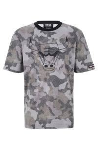 BOSS & NBA t-shirt en jersey de coton à motif camouflage, NBA Bulls