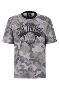 BOSS & NBA t-shirt en jersey de coton à motif camouflage, NBA Knicks