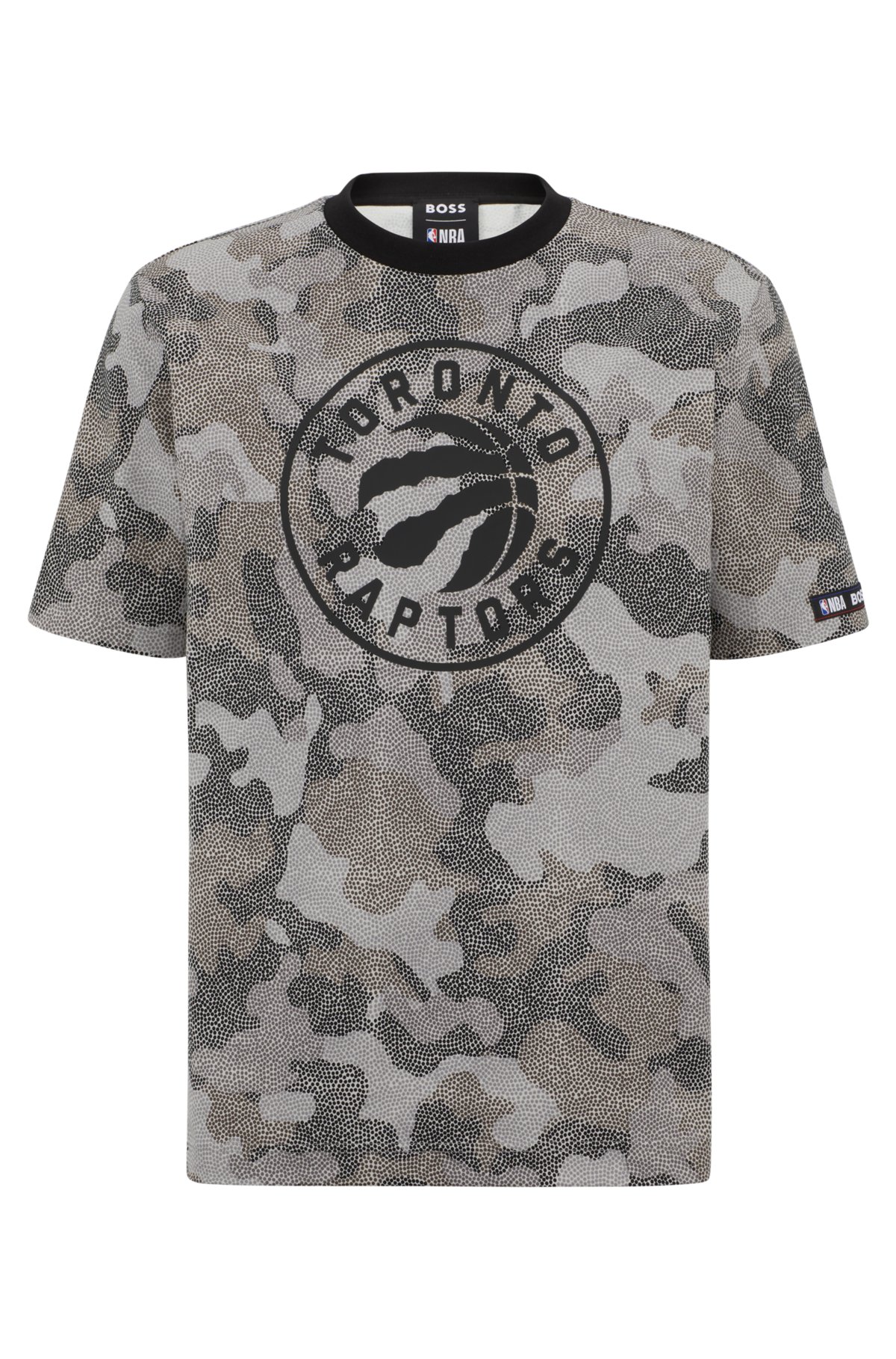 BOSS & NBA cotton-jersey T-shirt with camouflage pattern