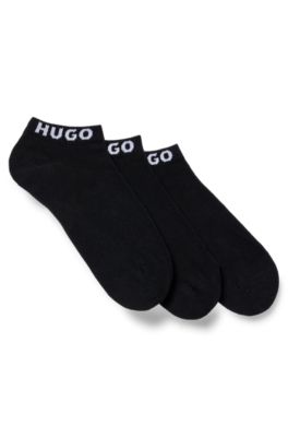 Hugo Three-pack Of Socks In A Cotton Blend In Black