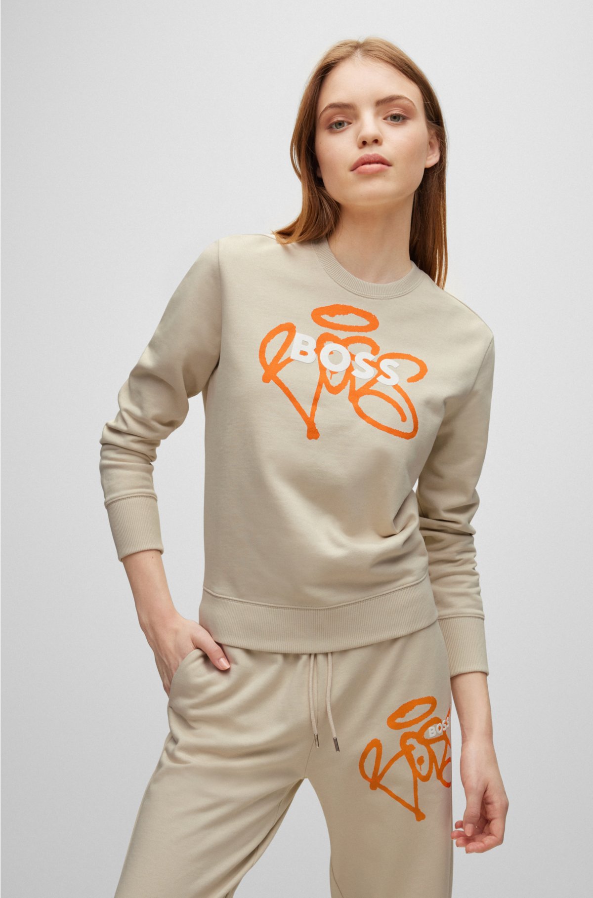 Fashion Beige T-Shirts & Tops for Women by HUGO BOSS