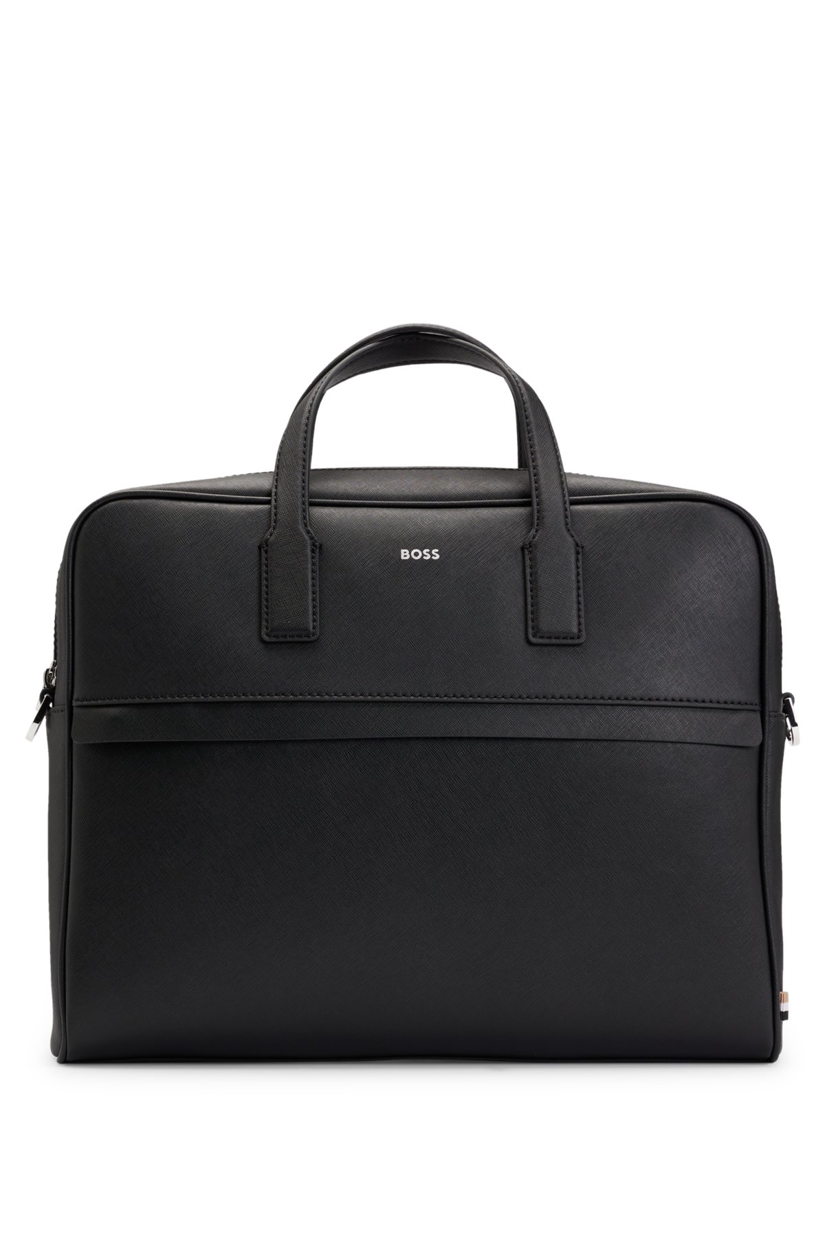 Black Embossed Leather workbag - Keep Your Essentials Organised