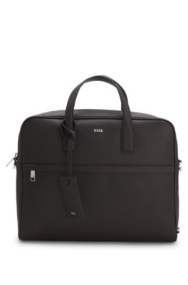 Document case with foil-print logo , Dark Brown