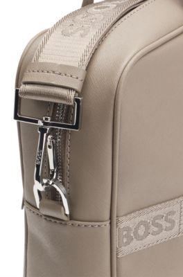 BOSS - Document case with foil-print logo - Beige