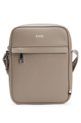 BOSS ボス★Signature Stripe Logo Detail リポーターバッグ BOSS - Crossbody bag with contrast logo and signature-stripe