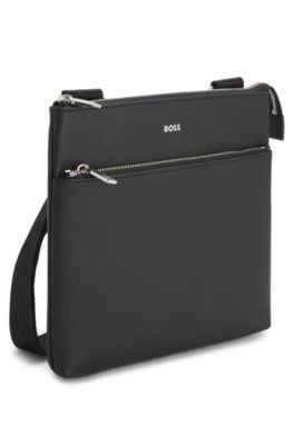 Sac enveloppe avec logo imprim&eacute; en transfert, Noir