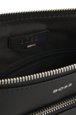 Sac enveloppe avec logo imprim&eacute; en transfert, Noir