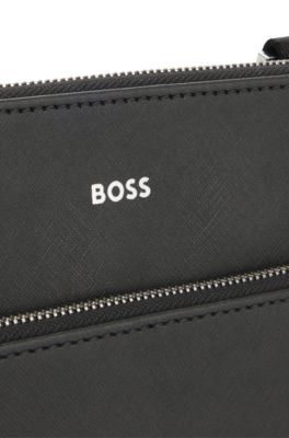 Sac enveloppe avec logo imprim&eacute; en transfert, Noir