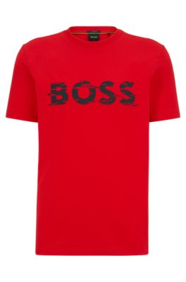 print - logo with Stretch-cotton T-shirt graphic BOSS