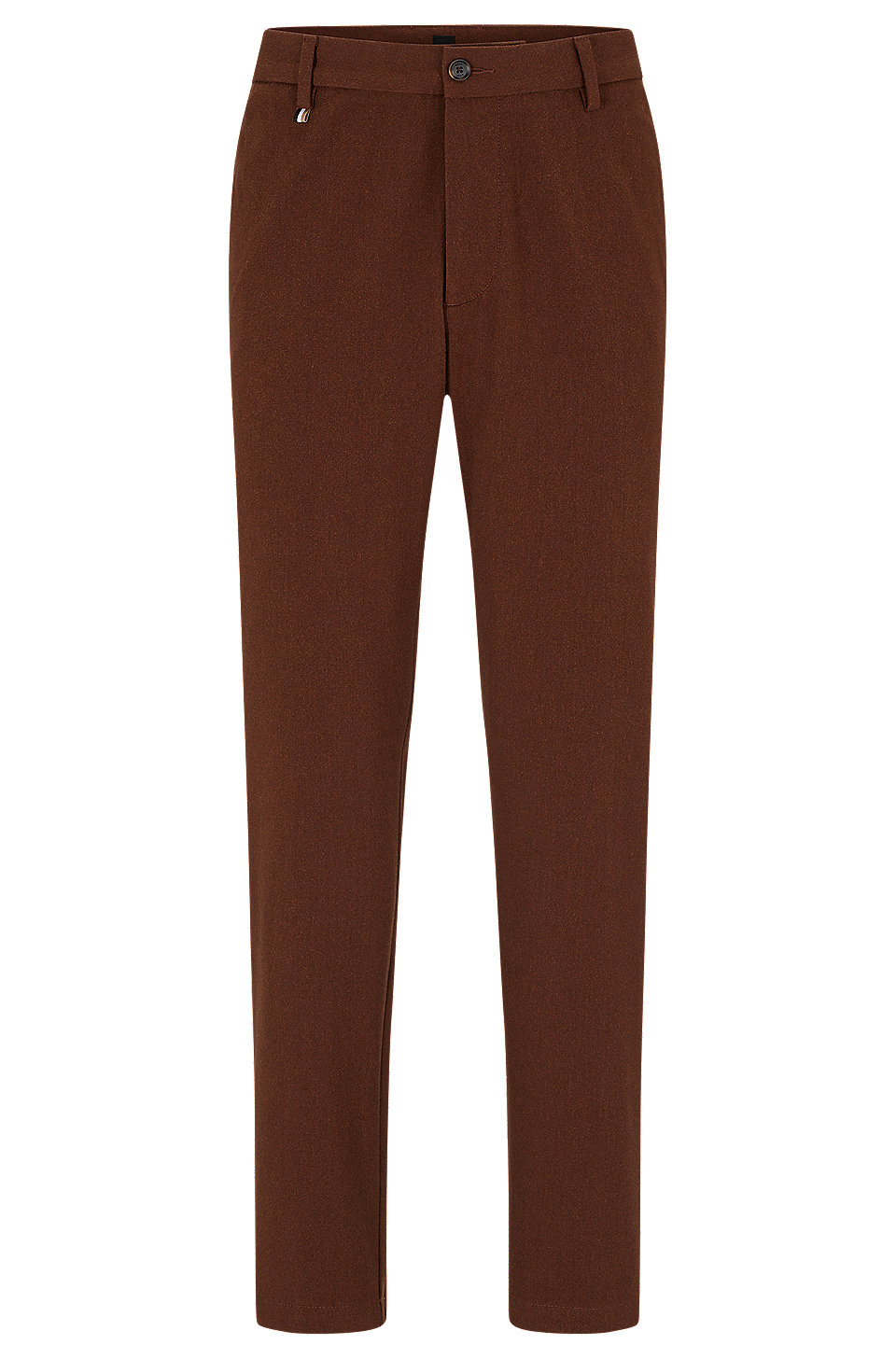 BOSS - Slim-fit trousers in micro-patterned stretch fabric
