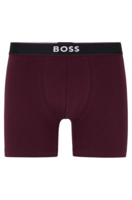 BOSS - Stretch-cotton boxer briefs with logo waistband