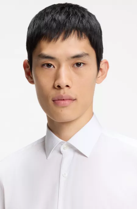 Slim-fit shirt in a stretch-cotton blend
