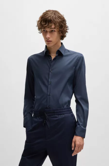 Slim-fit shirt in poplin